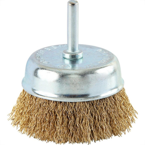 Escova De Aco Copo Brasfort Aco Latonado Haste 50Mm - 7255