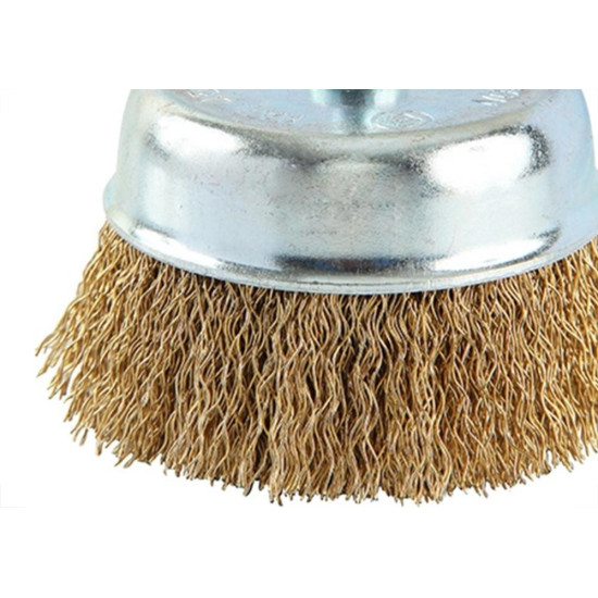 Escova De Aco Copo Brasfort Aco Latonado Haste 50Mm - 7255