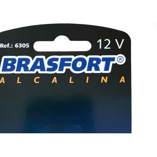Pilha Brasfort Alcalina 23A. Para Controle 12V. Cartela Com 5 Pecas - 6305