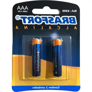 Pilha Brasfort Alcalina Aaa Palito Cartela Com 02 Pecas 6300