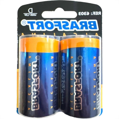 Pilha Brasfort Alcalina D Grande Cartela Com 02 Pecas 6303 Pilha Brasfort Alcalina D Grande Cartela Com 02 Pecas 6303