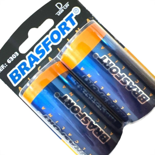 Pilha Brasfort Alcalina D Grande Cartela Com 02 Pecas 6303 Pilha Brasfort Alcalina D Grande Cartela Com 02 Pecas 6303