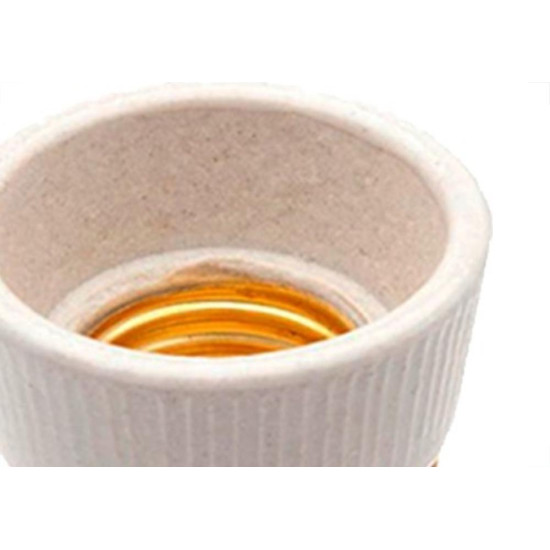 Soquete Adaptador Reducao De Lampada E-40 Para E-27 Porcelana Brasfort - 8889 Soquete Adaptador Reducao De Lampada E-40 Para E-27 Porcelana Brasfort - 8889
