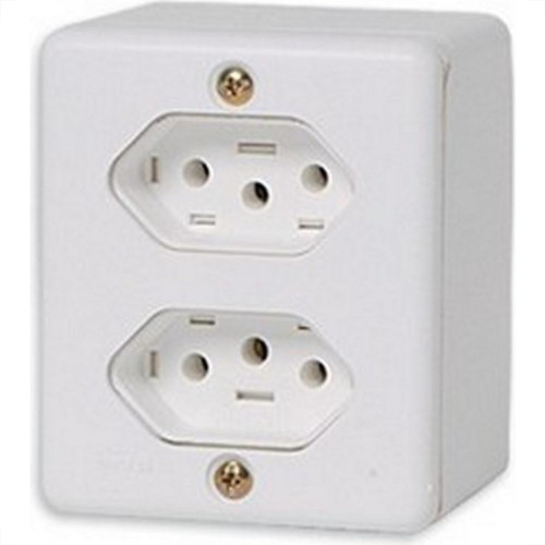 Sistema Box Ilumi 2 Tomadas 2 Polos+Terra 10A. Branco - 63120 Sistema Box Ilumi 2 Tomadas 2 Polos+Terra 10A. Branco - 63120
