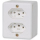 Sistema Box Ilumi 2 Tomadas 2 Polos+Terra 10A. Branco - 63120 Sistema Box Ilumi 2 Tomadas 2 Polos+Terra 10A. Branco - 63120