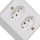 Sistema Box Ilumi 2 Tomadas 2 Polos+Terra 10A. Branco - 63120 Sistema Box Ilumi 2 Tomadas 2 Polos+Terra 10A. Branco - 63120
