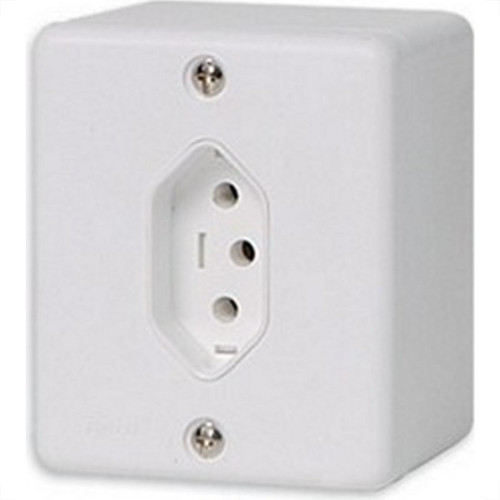 Sistema Box Ilumi 1 Tomada 2 Polos+Terra 10A. Branco - 63140 Sistema Box Ilumi 1 Tomada 2 Polos+Terra 10A. Branco - 63140