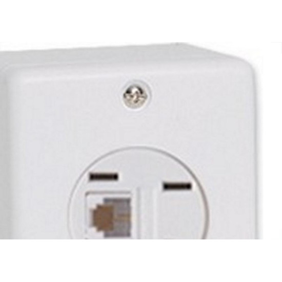 Sistema Box Ilumi 1 Tomada Telefone Modulo Branco - 6361