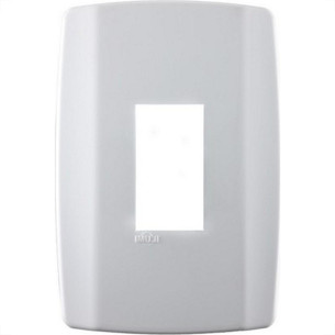 Placa Conjunto Modular Slim 4X2 - 1 Modulo Vertical Branca 8206