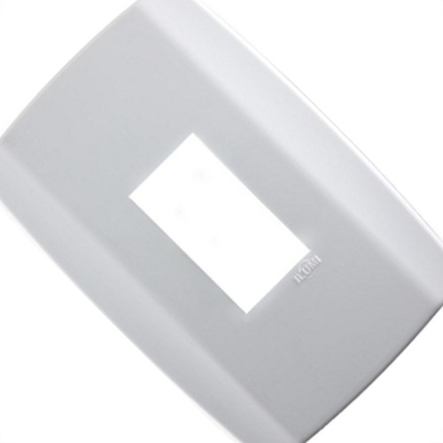 Placa Conjunto Modular Slim 4X2 - 1 Modulo Vertical Branca 8206 Placa Conjunto Modular Slim 4X2 - 1 Modulo Vertical Branca 8206