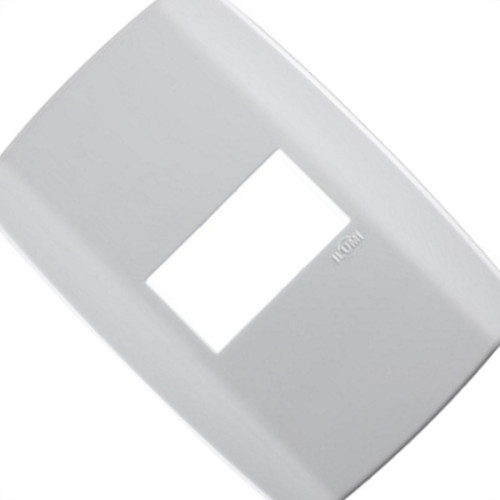 Placa Conjunto Modular Slim 4X2 - 1 Modulo Horizontal Branca 8207 Placa Conjunto Modular Slim 4X2 - 1 Modulo Horizontal Branca 8207