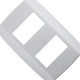 Placa Conjunto Modular Slim 4X2 - 2 Modulos Separarados Horizontais 8208 Placa Conjunto Modular Slim 4X2 - 2 Modulos Separarados Horizontais 8208