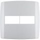 Placa Conjunto Modular Slim 4X4 - 1 Modulo + 1Modulo Separados Horizontais Branca 8306 Placa Conjunto Modular Slim 4X4 - 1 Modulo + 1Modulo Separados Horizontais Branca 8306