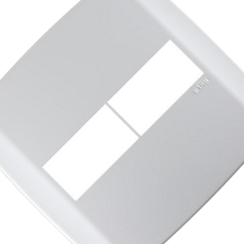Placa Conjunto Modular Slim 4X4 - 1 Modulo + 1Modulo Separados Horizontais Branca 8306 Placa Conjunto Modular Slim 4X4 - 1 Modulo + 1Modulo Separados Horizontais Branca 8306