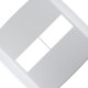 Placa Conjunto Modular Slim 4X4 - 1 Modulo + 1Modulo Separados Horizontais Branca 8306 Placa Conjunto Modular Slim 4X4 - 1 Modulo + 1Modulo Separados Horizontais Branca 8306