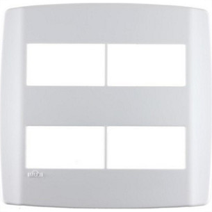 Placa Conjunto Modular Slim 4X4 - 2 Modulos + 2 Modulos Separados Branca 8307