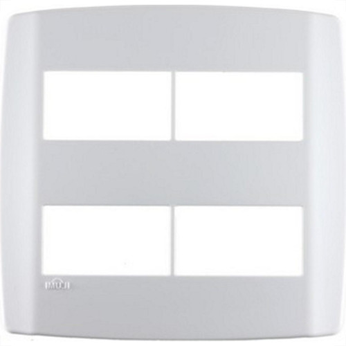Placa Conjunto Modular Slim 4X4 - 2 Modulos + 2 Modulos Separados Branca 8307 Placa Conjunto Modular Slim 4X4 - 2 Modulos + 2 Modulos Separados Branca 8307