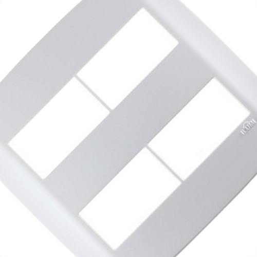 Placa Conjunto Modular Slim 4X4 - 2 Modulos + 2 Modulos Separados Branca 8307 Placa Conjunto Modular Slim 4X4 - 2 Modulos + 2 Modulos Separados Branca 8307