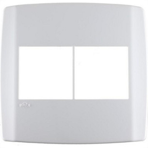 Placa Conjunto Modular Slim 4X4 - 2 Modulos + 2 Modulos Juntos Branca 8308