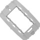 Suporte Modular Ilumi Slim Placa 4X2 - 3 Modulos - 8201 Suporte Modular Ilumi Slim Placa 4X2 - 3 Modulos - 8201
