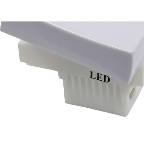 Modulo Ilumi Slim Com Led 1 Simples Largo Branco 81352 Modulo Ilumi Slim Com Led 1 Simples Largo Branco 81352