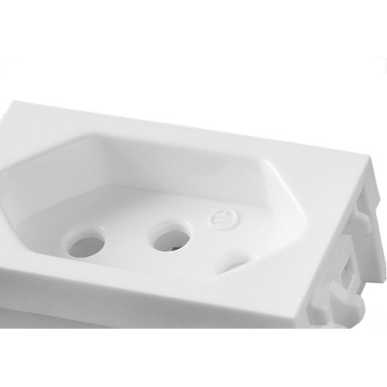 Modulo Ilumi Slim 1 Tomada 10A. Branco 81140 Modulo Ilumi Slim 1 Tomada 10A. Branco 81140