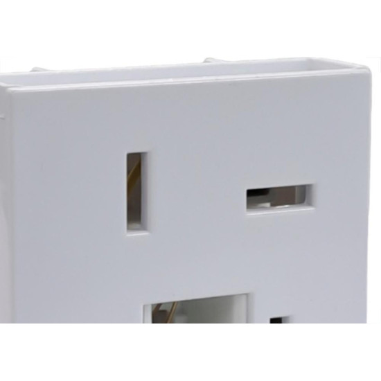 Modulo Ilumi Slim Tomada Telebras + Rj11 Branco - 8165 Modulo Ilumi Slim Tomada Telebras + Rj11 Branco - 8165