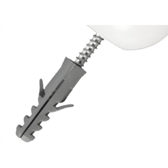 Batedor De Porta Sforplast Bola Branca Pacote Com 10 Pecas