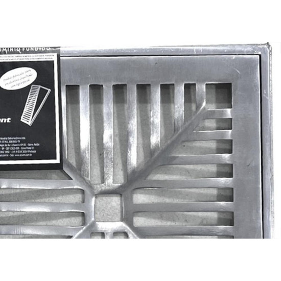 Grelha De Aluminio Com Porta Grelha Concava 20X20Cm Grelha De Aluminio Com Porta Grelha Concava 20X20Cm