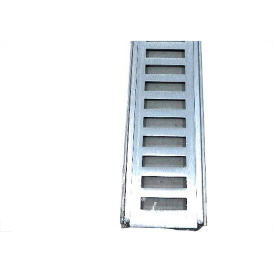 Grelha De Aluminio Com Porta Grelha 10X 50Cm Grelha De Aluminio Com Porta Grelha 10X 50Cm