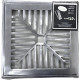 Grelha De Aluminio Com Porta Grelha Concava 30X30Cm