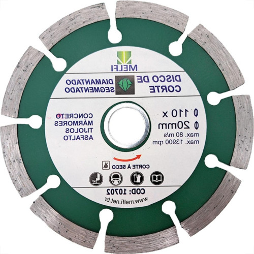 Disco Diamantado Melfi Segmentado Seco 110Mm X 20Mm - 10702 Disco Diamantado Melfi Segmentado Seco 110Mm X 20Mm - 10702