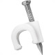 Grampo Para Fio Sforplast Coaxial 10Mm Branco 2,5X25Mm Com 100 Pecas Grampo Para Fio Sforplast Coaxial 10Mm Branco 2,5X25Mm Com 100 Pecas