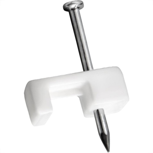 Grampo Para Fio Sforplast Tipo Unha 10-12 Com 100 Pecas Branco Grande