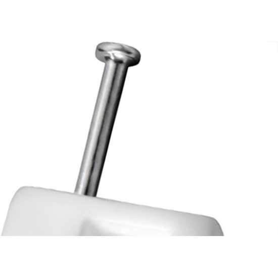 Grampo Para Fio Sforplast Tipo Unha 10-12 Com 100 Pecas Branco Grande