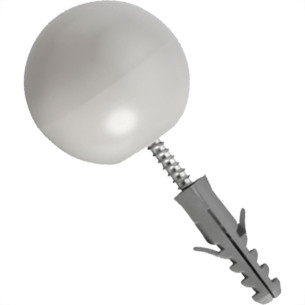 Batedor De Porta Sforplast Bola Cinza Pacote Com 10 Pecas