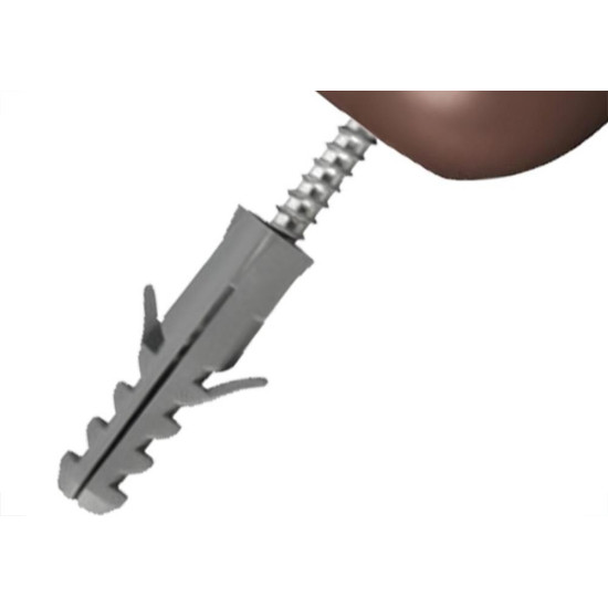 Batedor De Porta Sforplast Bola Marrom Pacote Com 10 Pecas