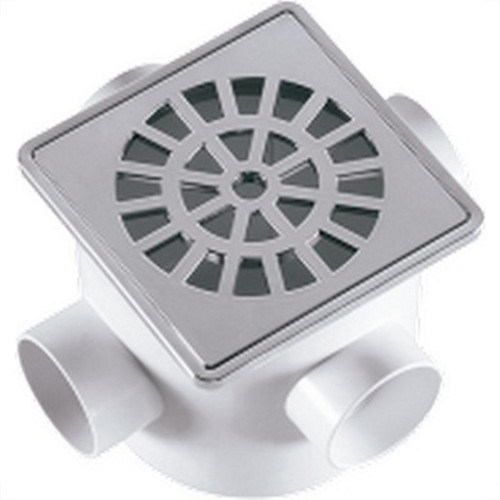 Caixa Sifonada Herc 100X100X50 Quadrada Cromada 5259