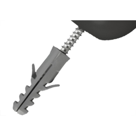 Batedor De Porta Sforplast Bola Preta Pacote Com 10 Pecas