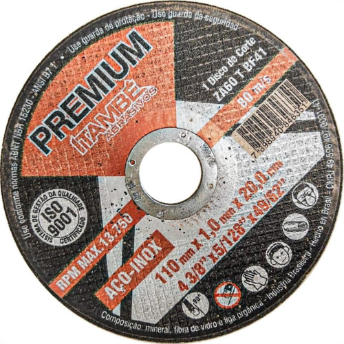 Disco Aco Inox Itambe 110Mmx1,0Mmx20Mm Premium / Makita - Kit C/25 Pecas Disco Aco Inox Itambe 110Mmx1,0Mmx20Mm Premium / Makita - Kit C/25 Pecas