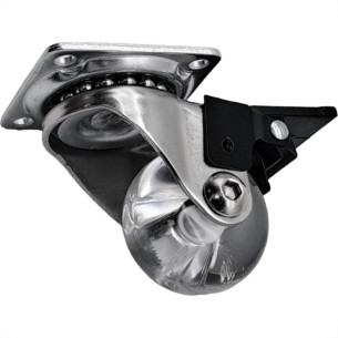 Rodizio Silicone Soprano Base Giratoria Com Trava 35Mm
