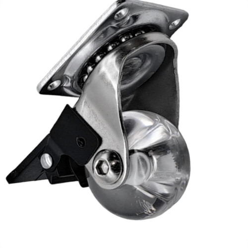 Rodizio Silicone Soprano Base Giratoria Com Trava 35Mm Rodizio Silicone Soprano Base Giratoria Com Trava 35Mm