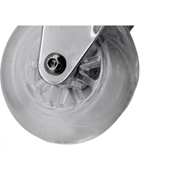 Rodizio Silicone Soprano Base Giratoria Sem Trava 75Mm