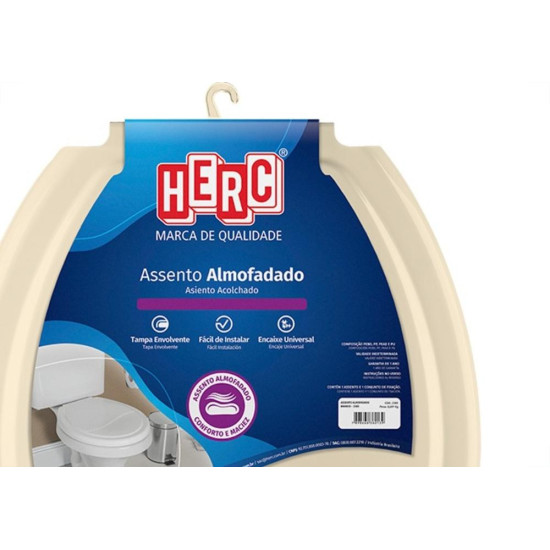 Assento Sanitario Almofadado Herc Bege