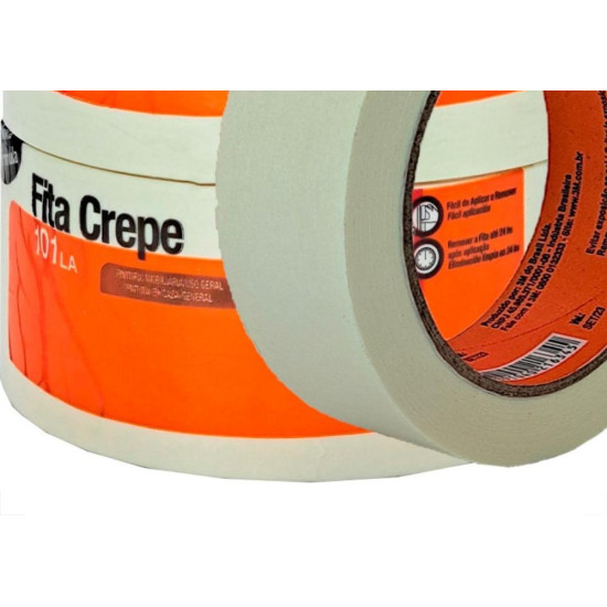 Fita Crepe 3M 101 La 48Mm X50M - Kit C/2 Pecas