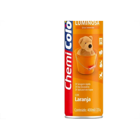 Spray Chemicolor Luminoso Laranja 400Ml/235G. Spray Chemicolor Luminoso Laranja 400Ml/235G.