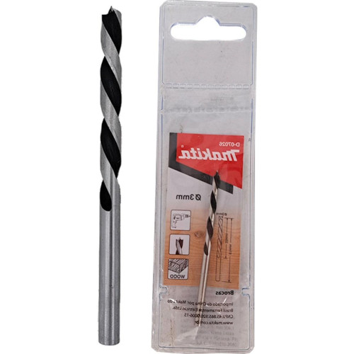 Broca Aco Carbono Madeira Makita 3 Pontas 3Mm - Kit C/5 Pecas Broca Aco Carbono Madeira Makita 3 Pontas 3Mm - Kit C/5 Pecas