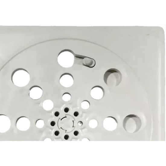 Grelha Plastica Quadrada Branca Overtime 10X10Cm Com Fecho Grelha Plastica Quadrada Branca Overtime 10X10Cm Com Fecho