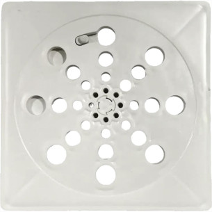 Grelha Plastica Quadrada Branca Overtime 15X15Cm Com Fecho