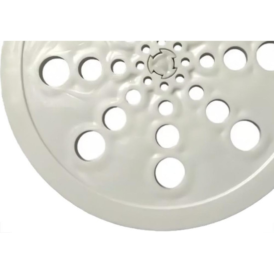 Grelha Plastica Redonda Branca Overtime 15X15Cm Com Fecho Grelha Plastica Redonda Branca Overtime 15X15Cm Com Fecho